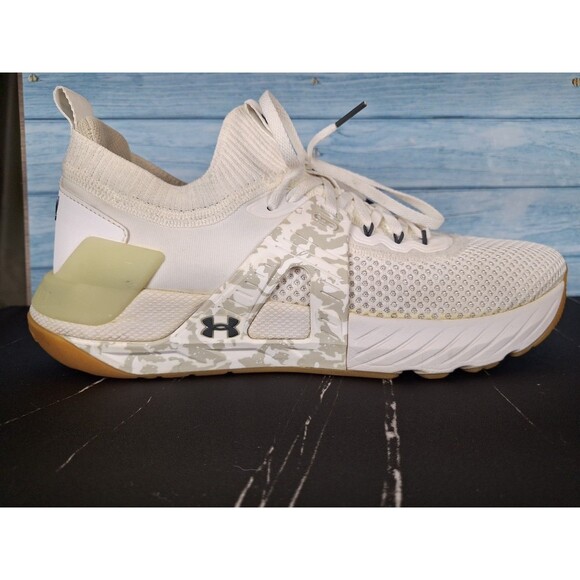 Under Armour Project Rock 4 Men\'s White Camo Lifting Shoes Sz 13 main image 6